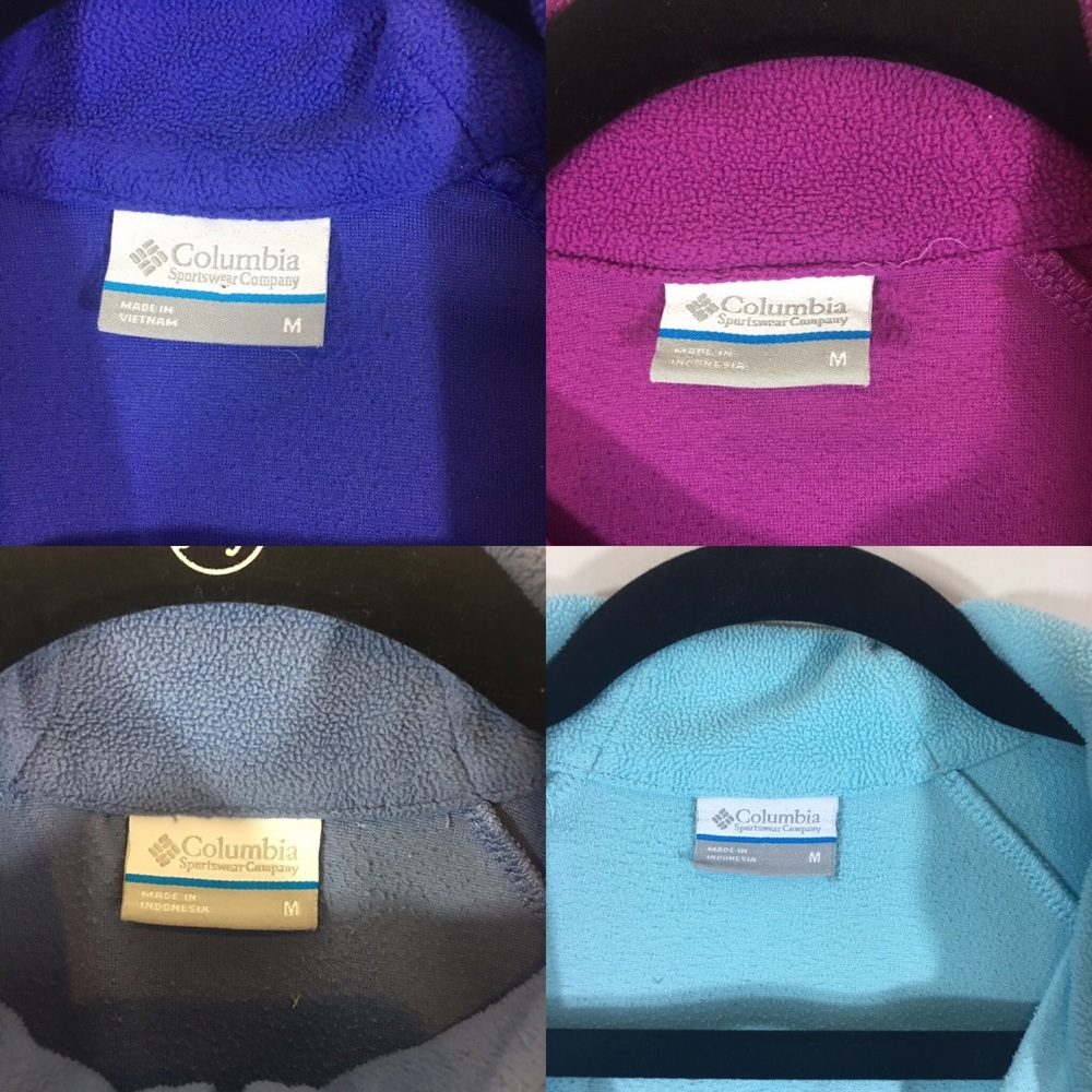 BUNDLE OF 4! Colombia Fleece Half Zip Pullover - Picture 3 of 3